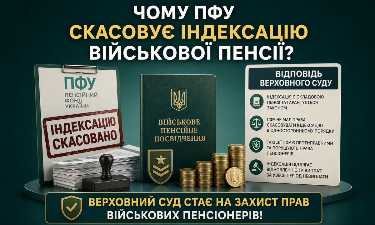 Індексація військової пенсії — коли ПФУ може скасувати, рішення КАС ВС №300/6209/24