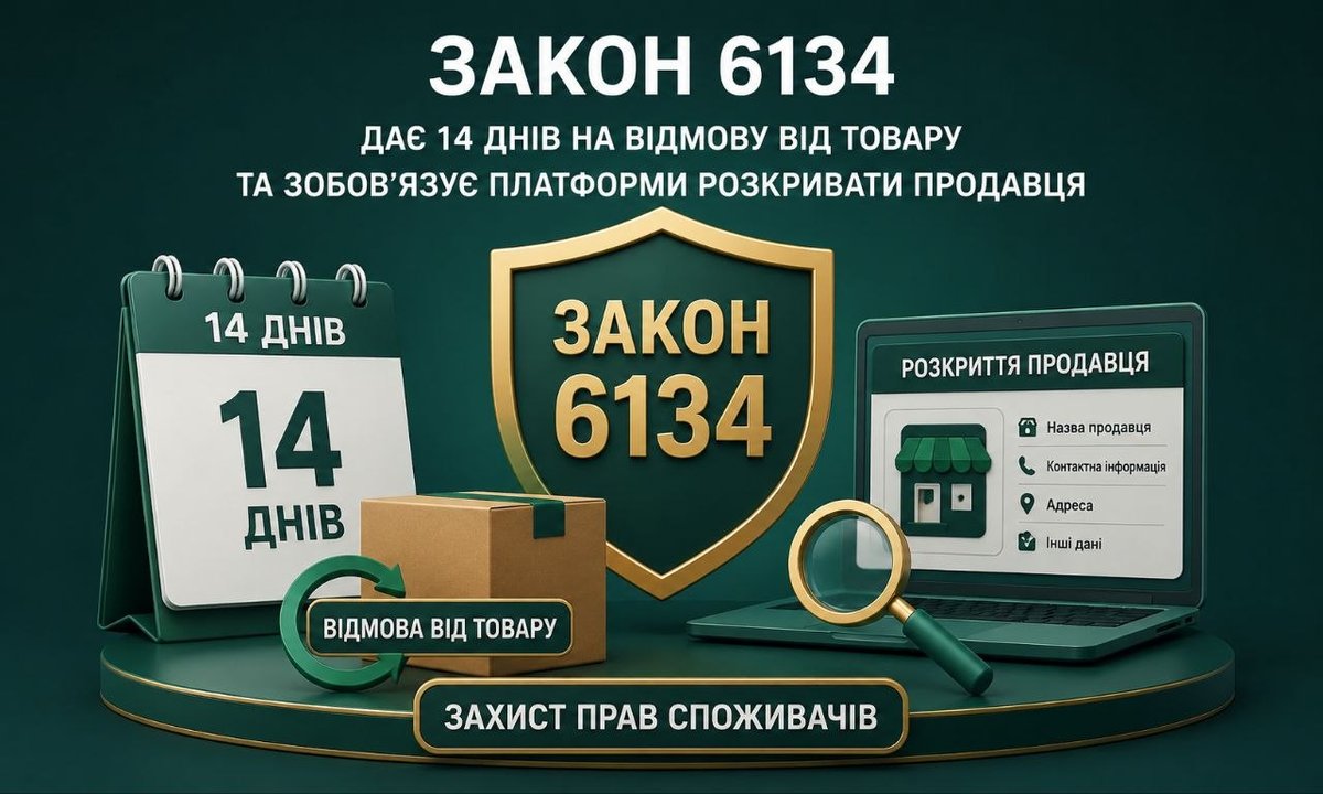 Захист прав споживачів онлайн — новий закон №6134 про маркетплейси та 14 днів на повернення