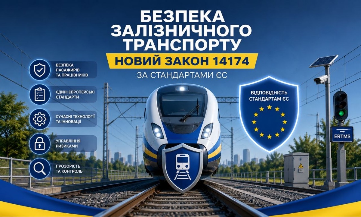 Безпека залізничного транспорту — новий закон №14174 за стандартами ЄС