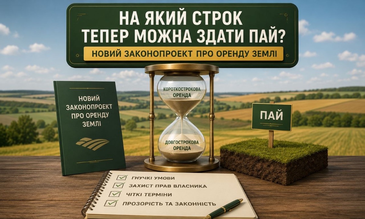 На який строк тепер можна здати пай — новий законопроект про оренду землі №15321: гнучкі умови, захист прав власника
