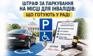 Порожнє паркувальне місце для інвалідів на асфальті — законопроєкт №15403-2 пропонує жорсткіші штрафи за паркування без права.
